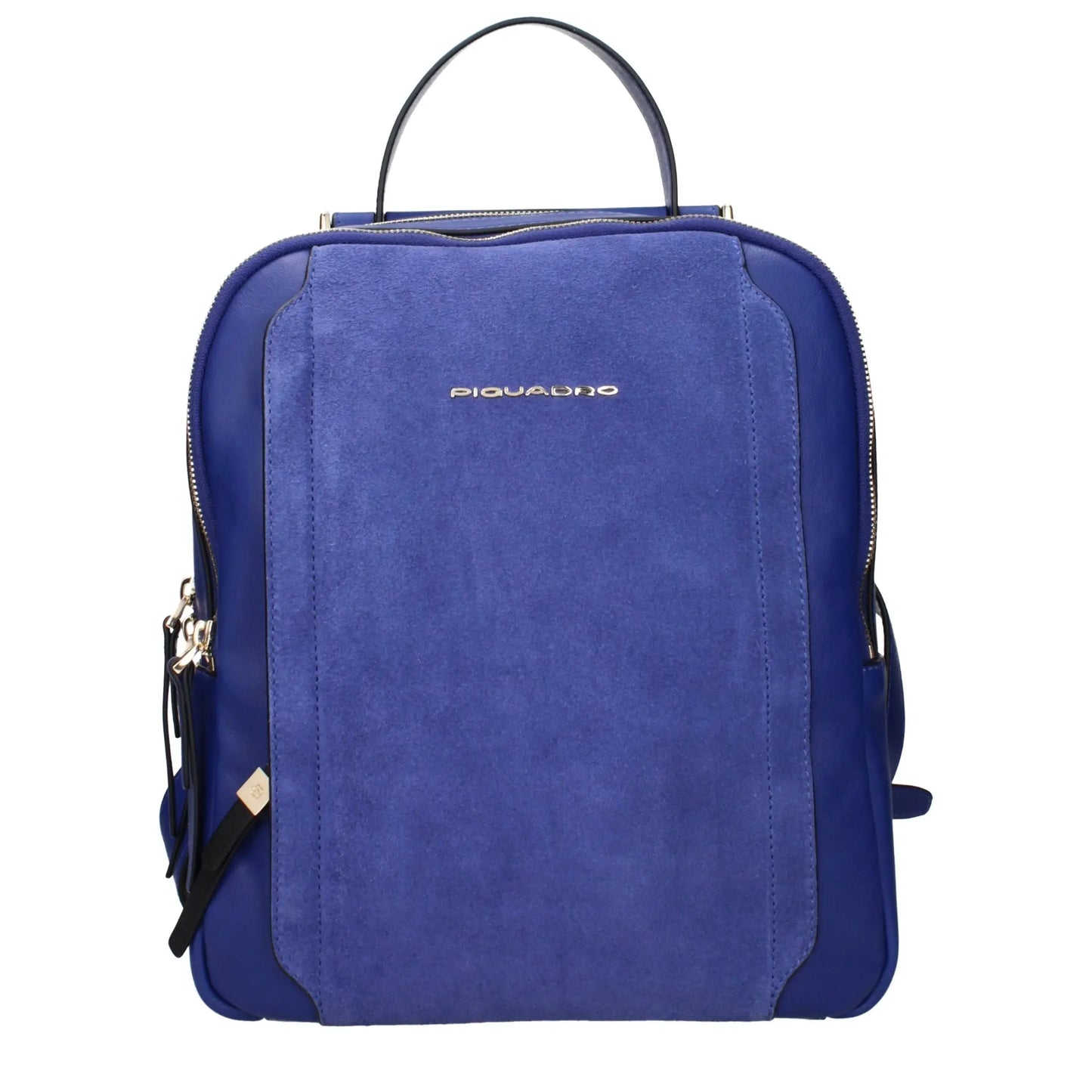 Piquadro Blue Leather Backpack - Backpack