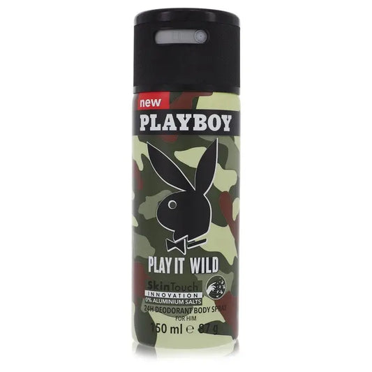 Playboy Play It Wild deodorant spray for men with camouflage design for a passionate evening
