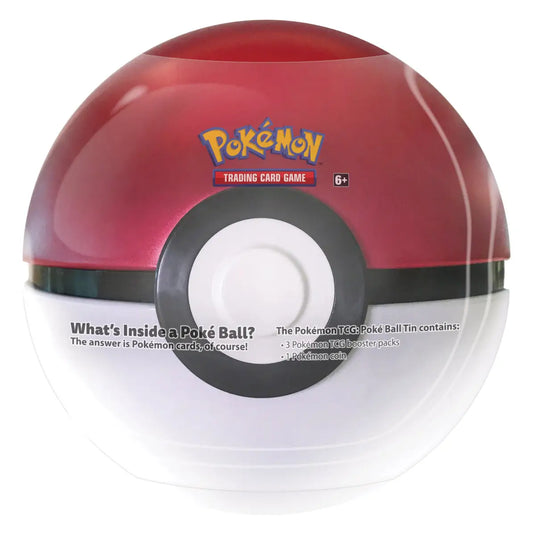 Red and white Pokémon Poké Ball tin container for Pokémon TCG, Poke Ball collection
