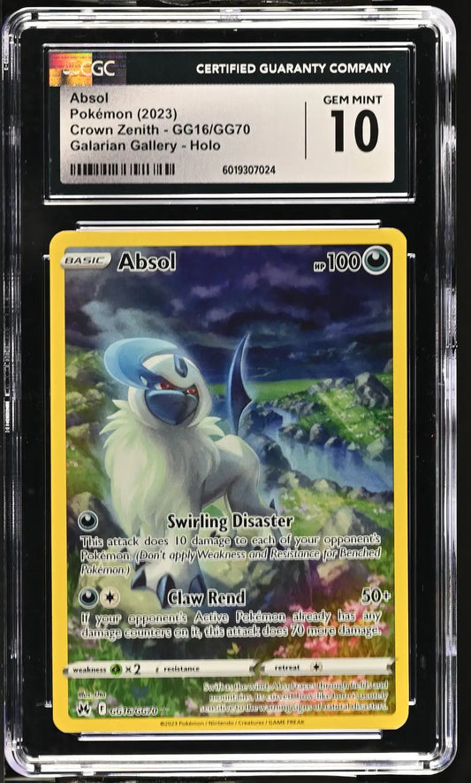 Graded Pokémon Absol card #GG16/GG70 English CGC 10 from 2023 Crown Zenith collection