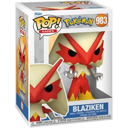 Funko Pop of Blaziken, Pokemon #983 in retail box for collectors and fans