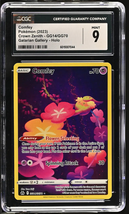 Graded Comfey Pokémon card #GG14/GG70 English CGC 9 from 2023 Pokémon Crown Zenith
