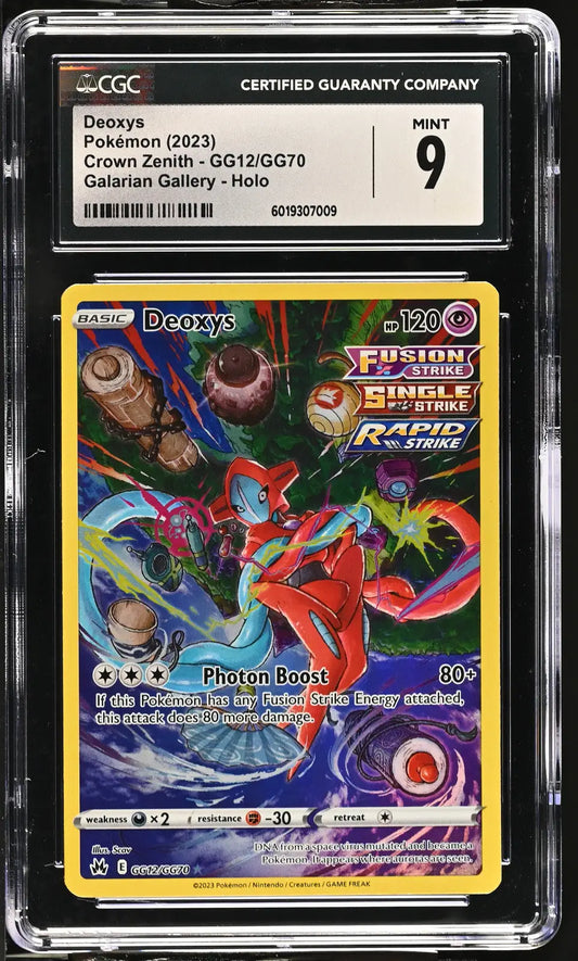 Graded Deoxys Pokémon card GG12 GG70 English CGC 9 from 2023 Pokémon Crown Zenith