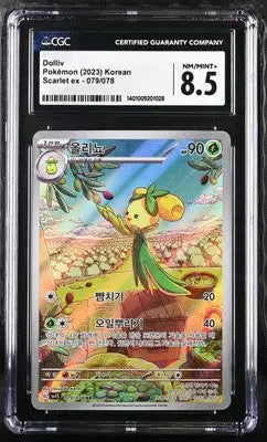 Korean CGC graded Pokémon Dolliv card from Pokémon Scarlet ex series