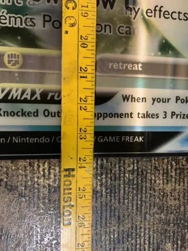 Yellow measuring stick next to Fusion Strike Mew Gengar VMAX 3D Lenticular Poster