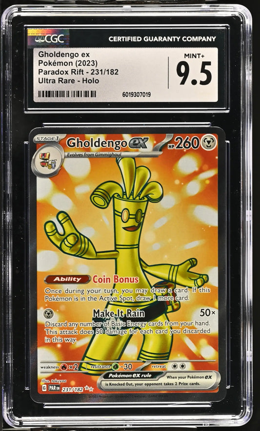 Graded Gholdengo ex Pokémon card in English CGC 9.5 trading cards from 2023 Paradox Rift