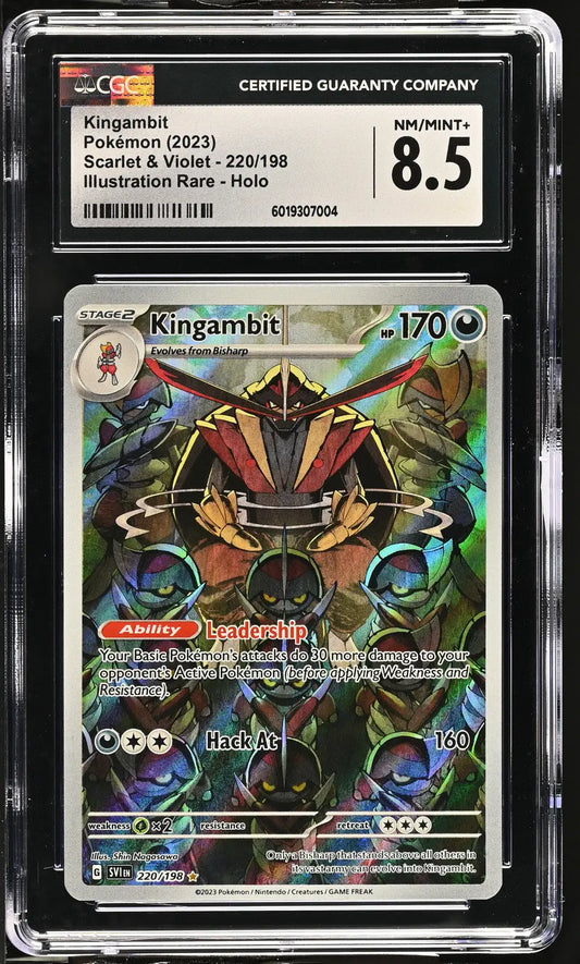 Graded Pokémon Kingambit card from Scarlet & Violet English CGC 8.5 2023