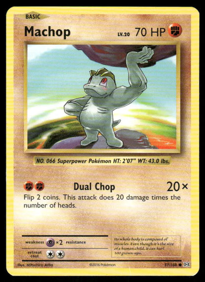 Pokemon Machop #57/108 2016 Evolutions - Trading Card