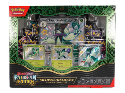 Pokemon Scarlet & Violet: Paldean Fates Premium Collection ex Box MEOWSCARADA or QUAQUAVAL - Sports Card Hobby Boxes