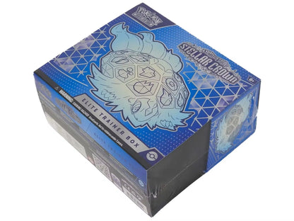 Blue decorative box with geometric patterns from Pokemon Scarlet & Violet Stellar Crown