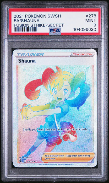 Pokemon TCG Shauna Fusion Strike-Secret PSA 9 2021 Sword & Shield card image