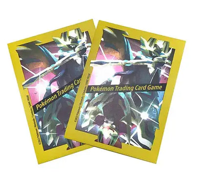 Two Pokémon Shiny Zacian and Zamazent card sleeves for Crown Zenith decks