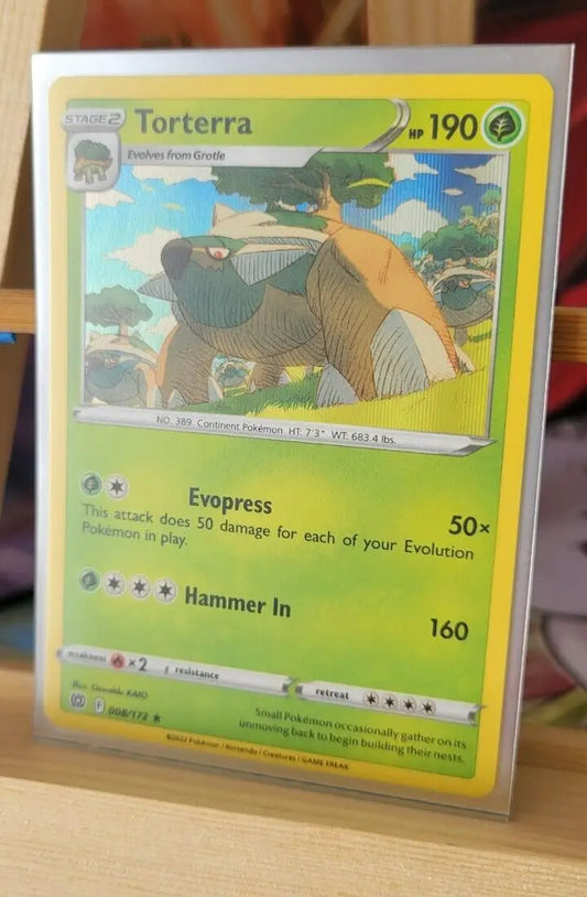 Torterra Pokémon TCG Card - 8/172 featuring a powerful Grass-type Pokémon