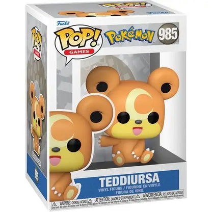Teddiursa Funko Pop vinyl figure showcases the adorable bear-like Pokémon character