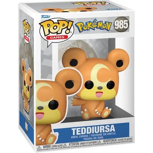 Teddiursa Funko Pop vinyl figure showcases the adorable bear-like Pokémon character