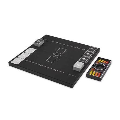 Black board game with tokens from Pokemon Trading Card Game Classic Box, perfect for card game enthusiasts