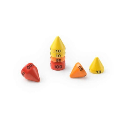 Colorful stacking math cones for Pokémon Trading Card Game Classic Box display
