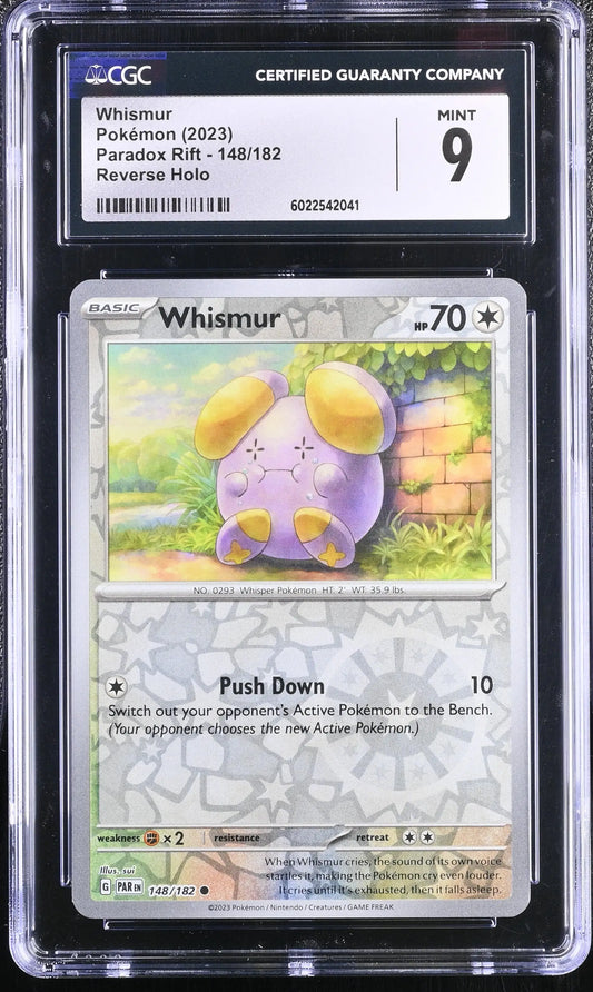 Graded Whismur Pokémon card from English CGC 9, part of Trading Cards collection