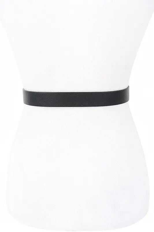 Black leather choker from Polished Buckle Skinny Belt Roaring 20s Again Essential