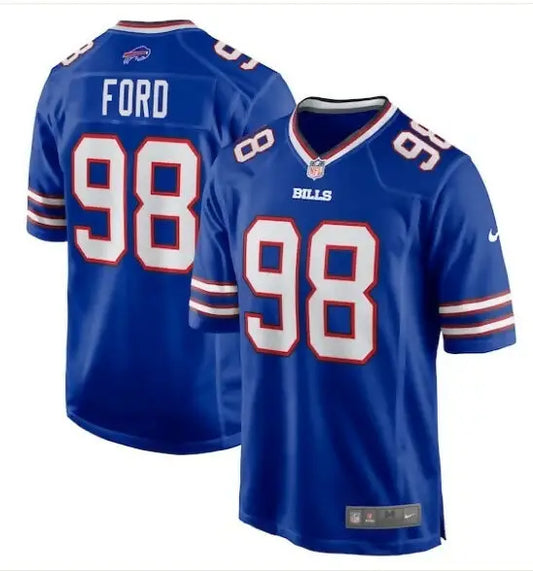 Blue Buffalo Bills Nike home game jersey with Ford 98 on front and back