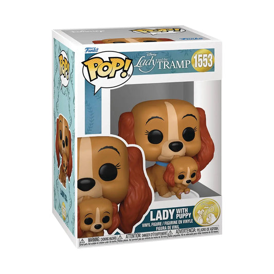 Disney Lady and the Tramp Funko Pop vinyl figure featuring Lady and a puppy character