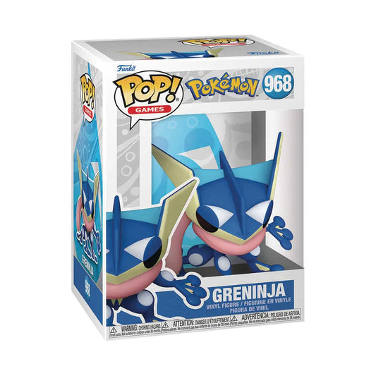 Funko Pop vinyl figure of Pokémon Greninja in a crouching ninja pose