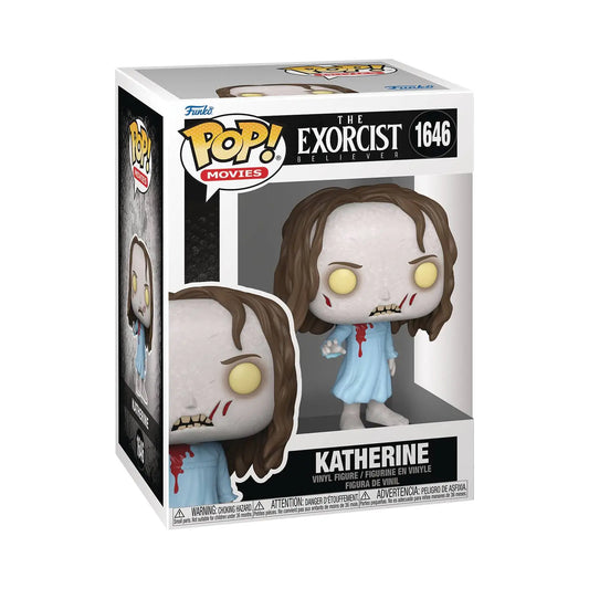 Katherine from The Exorcist Funko Pop figure with glowing eyes and blood stains
