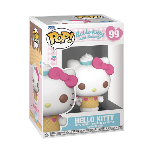 Hello Kitty Funko Pop vinyl figure in box featuring ice cream design from POP SANRIO HELLO KITTY ICE CREAM collection