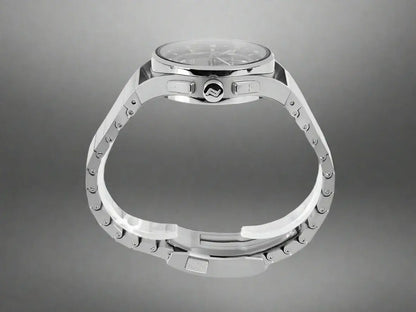 Silver-tone Porsche Design 1919 Automatic Watch with chronograph and metal link bracelet