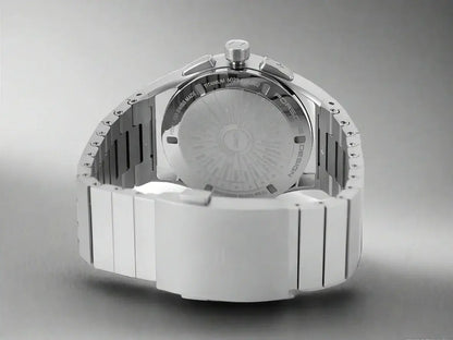 Silver-toned Porsche Design 1919 Automatic Watch with chronograph and metal bracelet