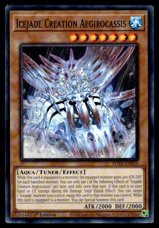 Crystalline ice creature with spikes from Icejade Creation Aegirocassis Yu-Gi-Oh card