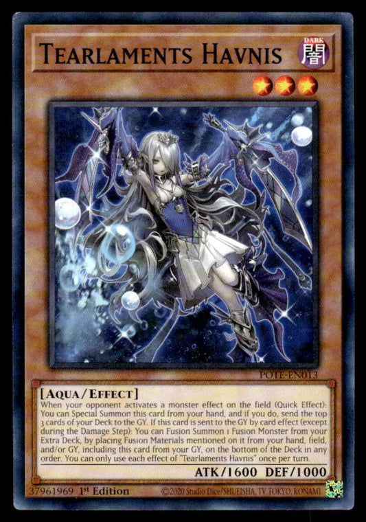 Yu-Gi-Oh! Power of the Elements POTE-EN013 Tearlaments Havnis card with ghostly warrior