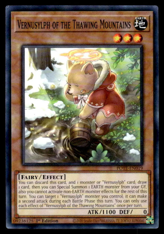 Yu-Gi-Oh monster card features cute bear-like creature from Thawing Mountains