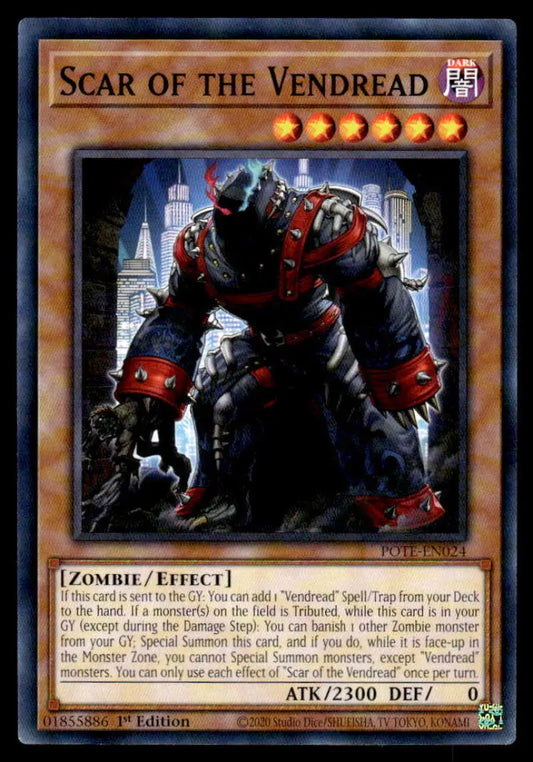 Menacing Armored Zombie Warrior with glowing red accents on Power of the Elements Trading Card