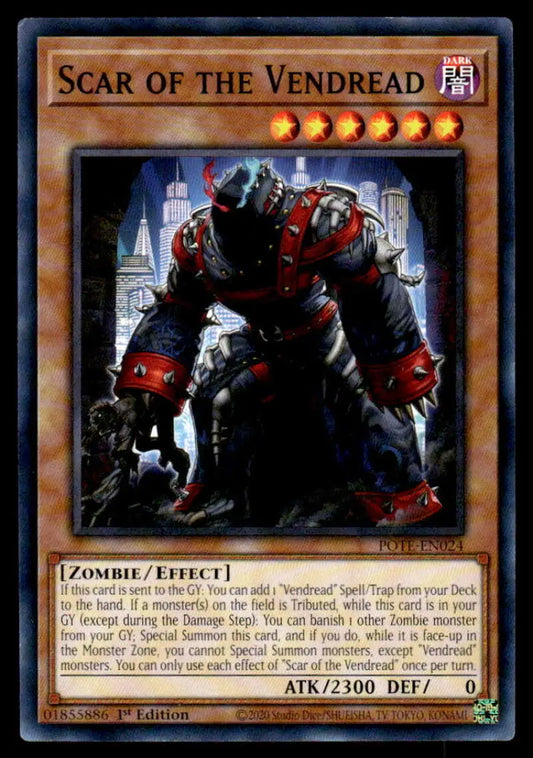 Menacing Armored Zombie Warrior with Red Glowing Accents from YuGiOh Trading Card