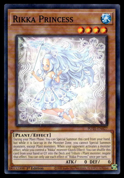 Rikka Princess Yu-Gi-Oh trading card featuring an ethereal princess with flowing hair