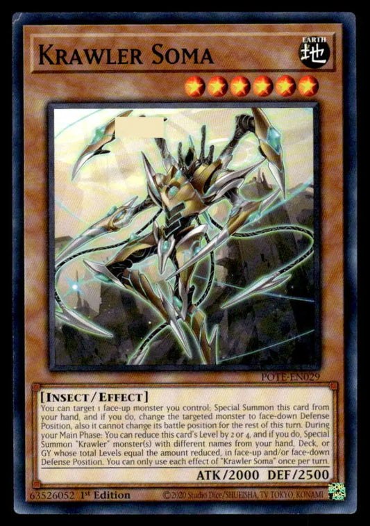 Mechanical insect-like creature with glowing energy from Power of the Elements POTE-EN029 Krawler Soma