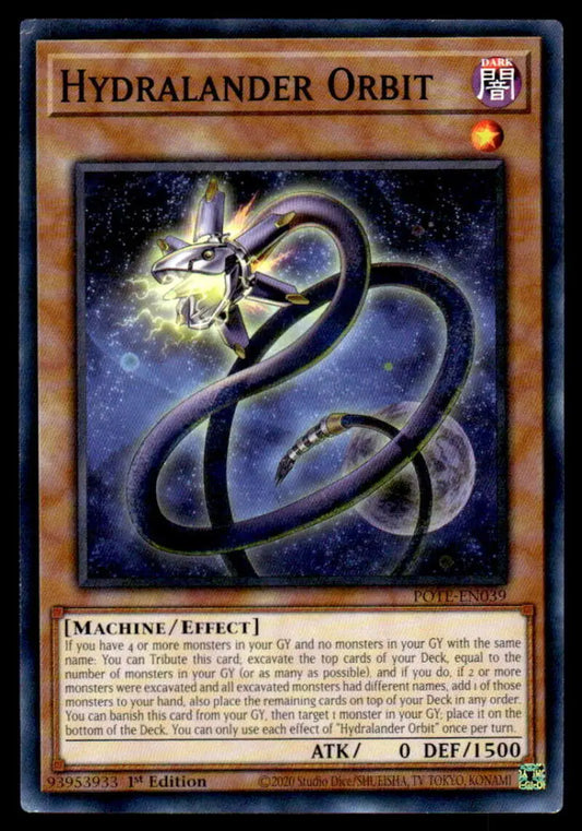 A serpentine mechanical creature spirals in Power of the Elements POTE-EN039 Hydralander Orbit