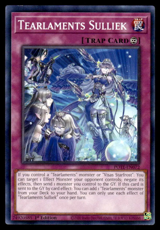 Tearlaments Sulliek Yu-Gi-Oh trading card featuring ethereal figures and a glowing orb