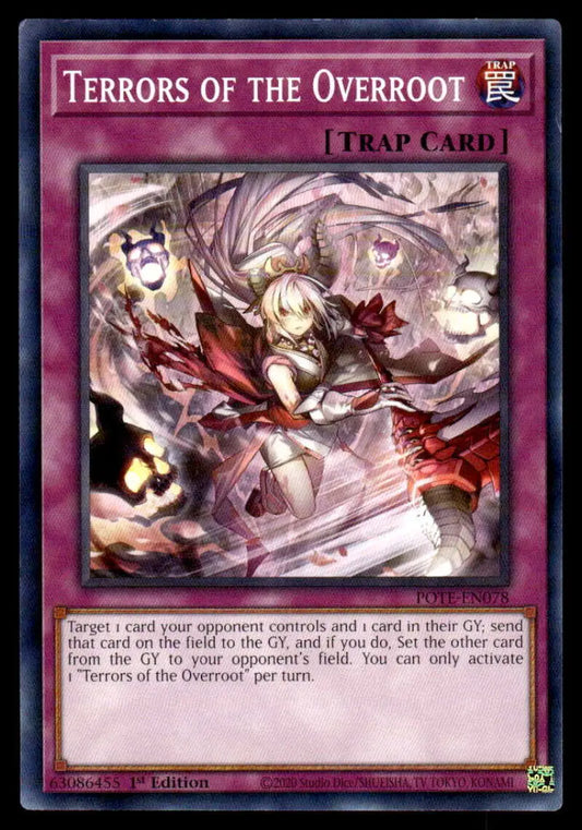 Dynamic Terrors of the Overroot Yu-Gi-Oh trading card artwork in red and purple tones