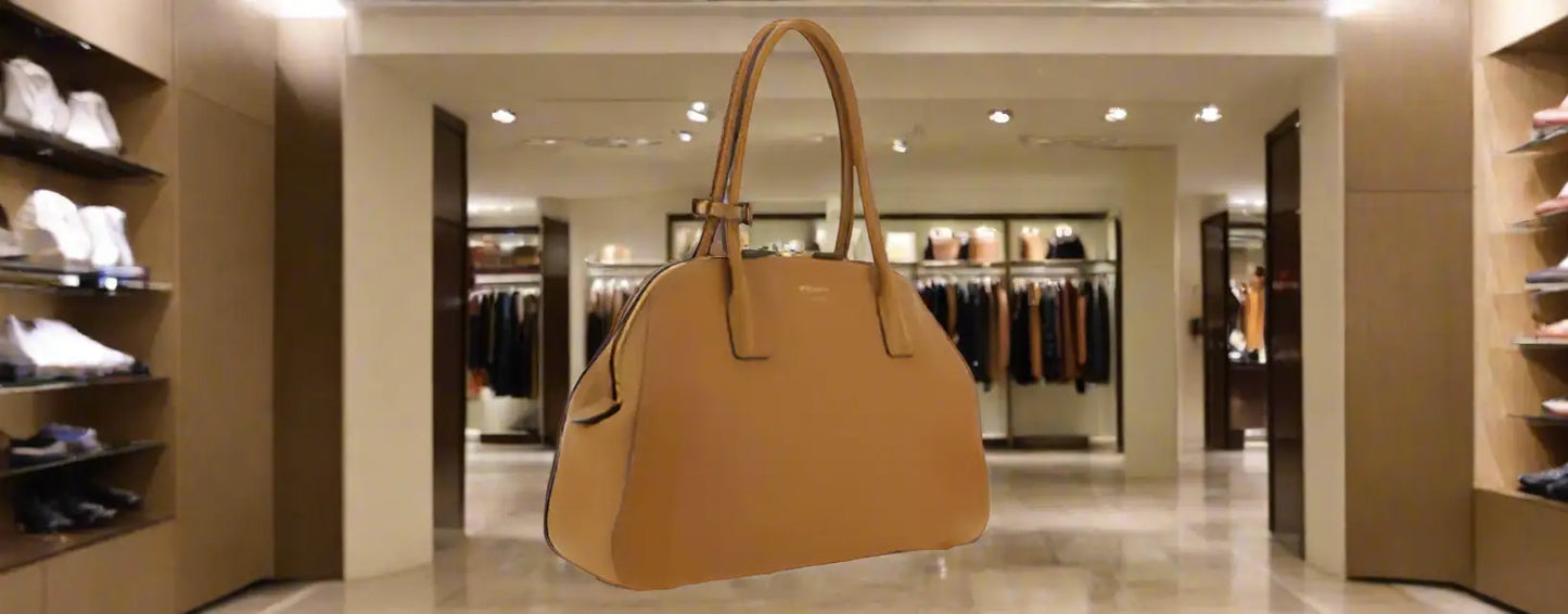 PRADA brown leather SHOULDER BAG ITALY - Handbags
