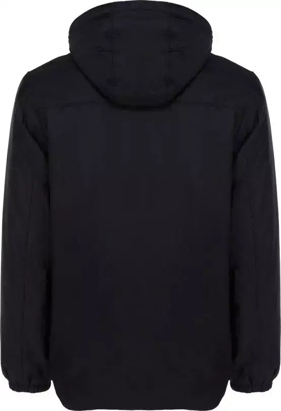 Men’s dark blue hooded jacket with welt pockets and zip closure from PRADA Store 7994