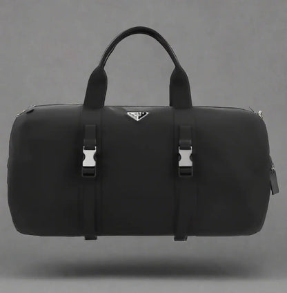 PRADA men’s black logoed duffle travel bag - Travel bags