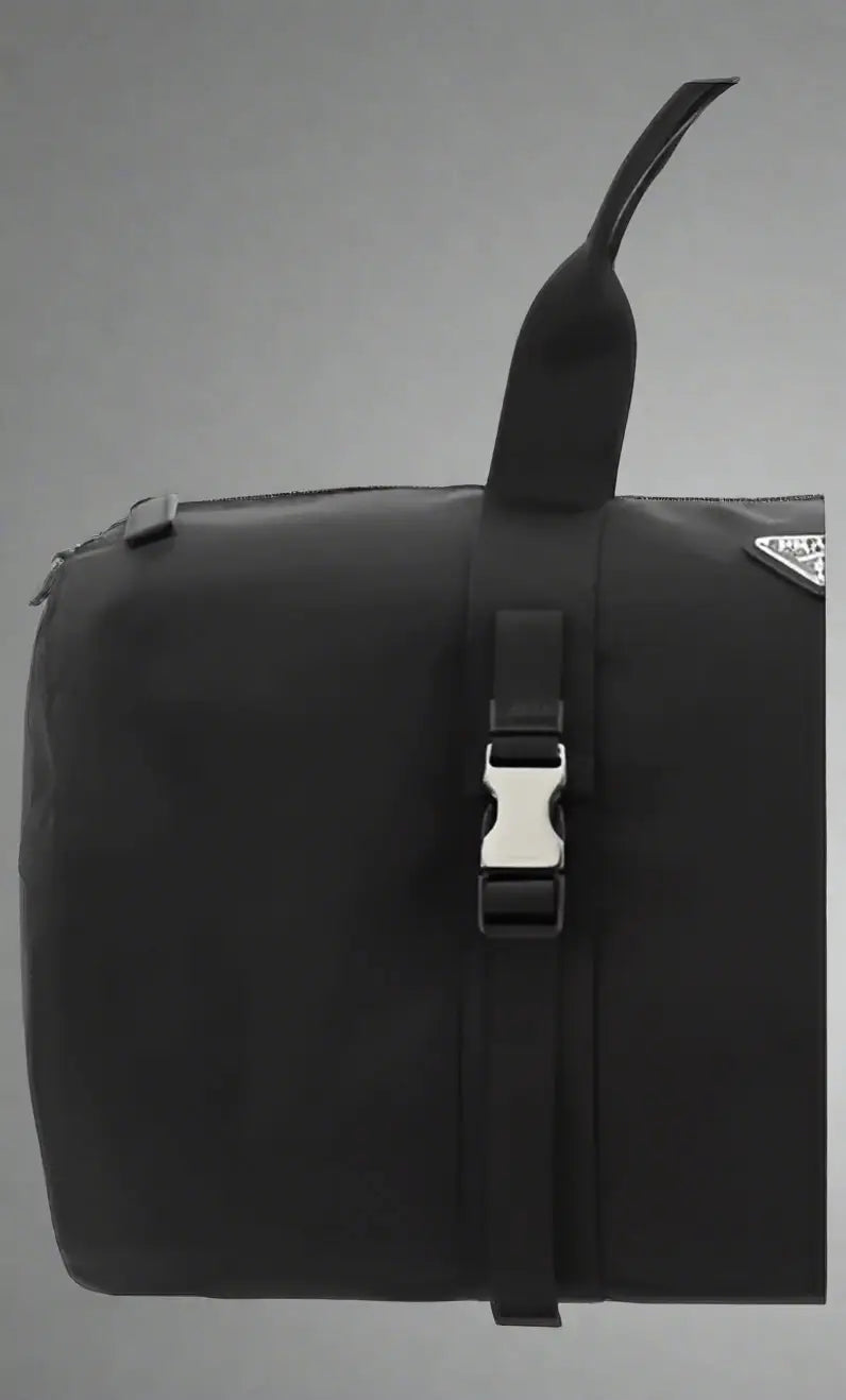 PRADA men’s black logoed duffle travel bag - Travel bags