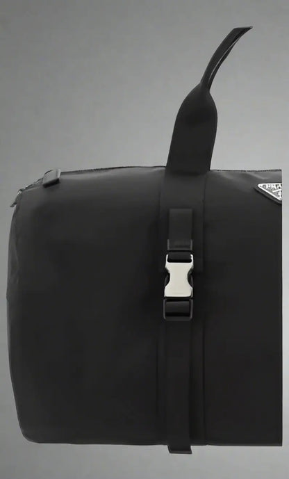 PRADA men’s black logoed duffle travel bag - Travel bags