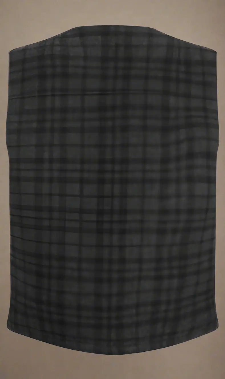 PRADA men’s dark plaid vest - IT50| L