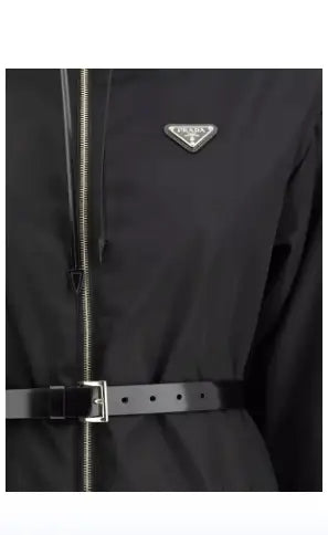PRADA women’s black belted JACKET ITALY - Jackets