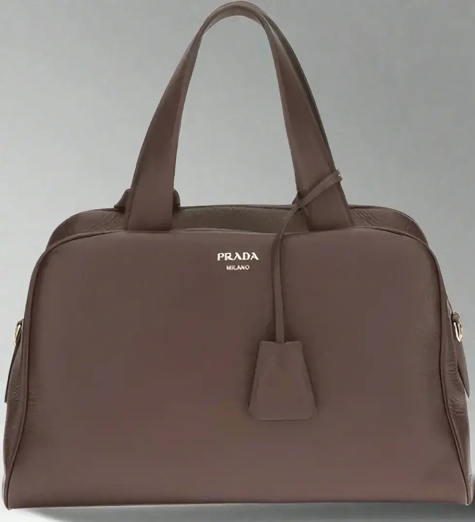 PRADA women’s brown Leather Handbag | STORE 7994 - Handbags