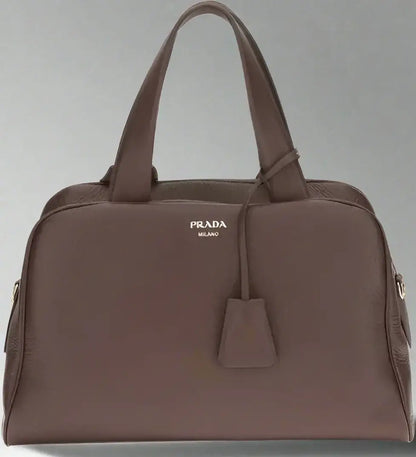 PRADA women’s brown Leather Handbag | STORE 7994 - Handbags