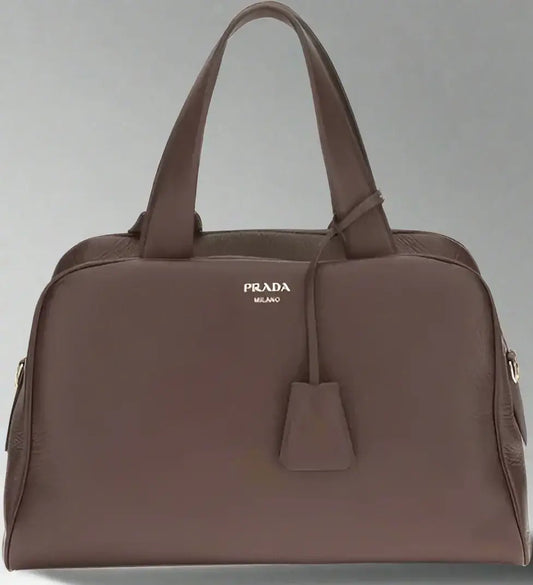 PRADA women’s brown Leather Handbag | STORE 7994 - Handbags